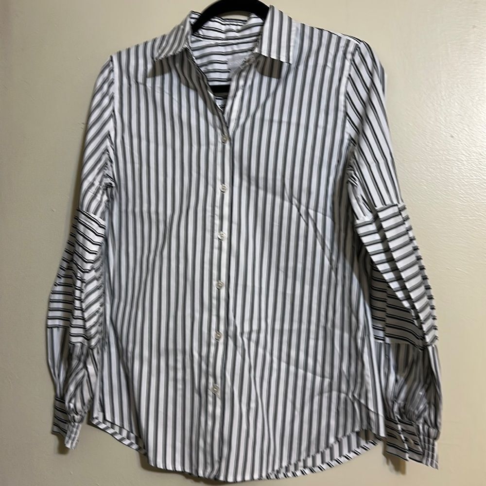 Chicos striped button down shirt